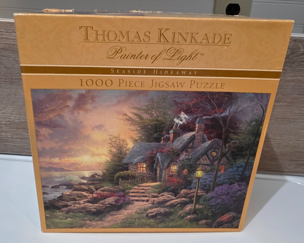 Ceaco 27 x 20" Thomas Kinkade SEASIDE Hideaway 1000 Pcs Puzzle Free Ship